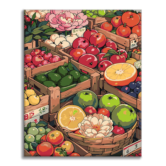 Marché de Sunny Street I - Peinture par numéros