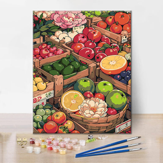 Marché de Sunny Street I - Peinture par numéros