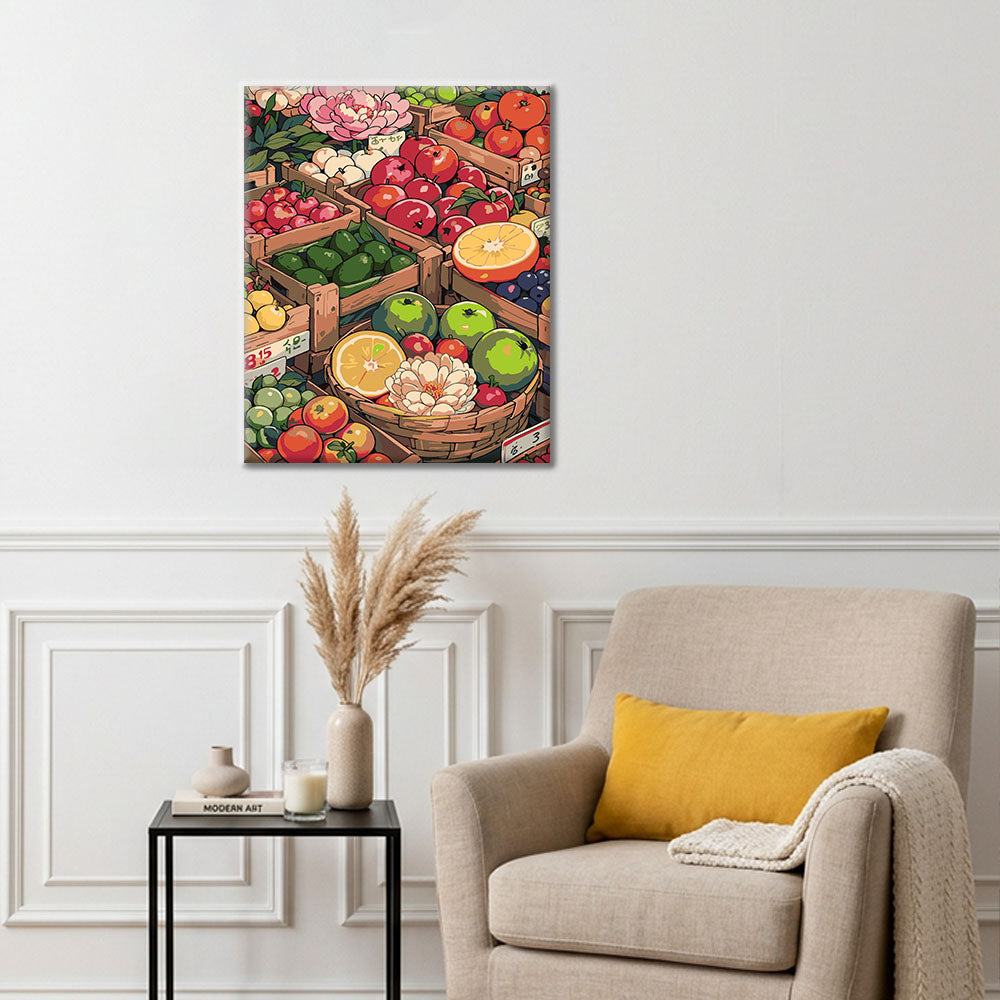 Marché de Sunny Street I - Peinture par numéros