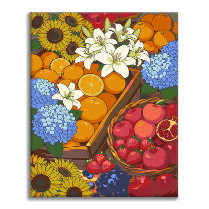Marché de Sunny Street II - Peinture par numéros