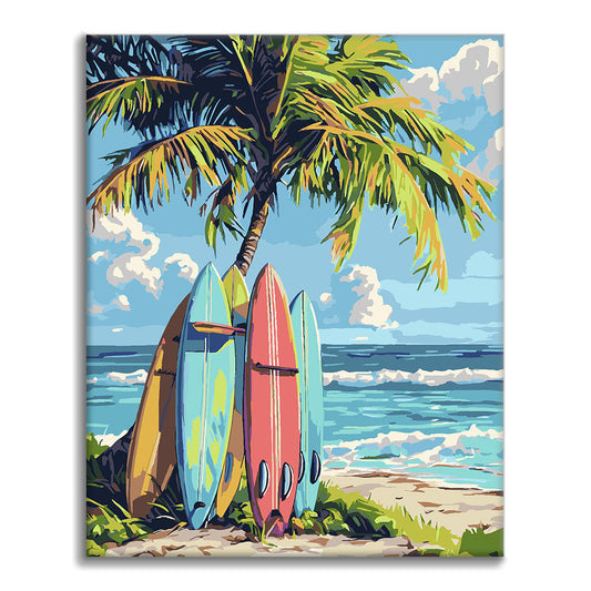 planche de surf - Peinture par numéros