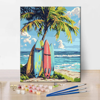 planche de surf - Peinture par numéros
