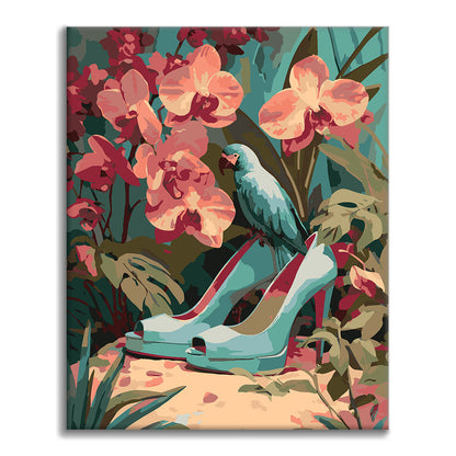 Les talons hauts bleus - Peinture par numéros
