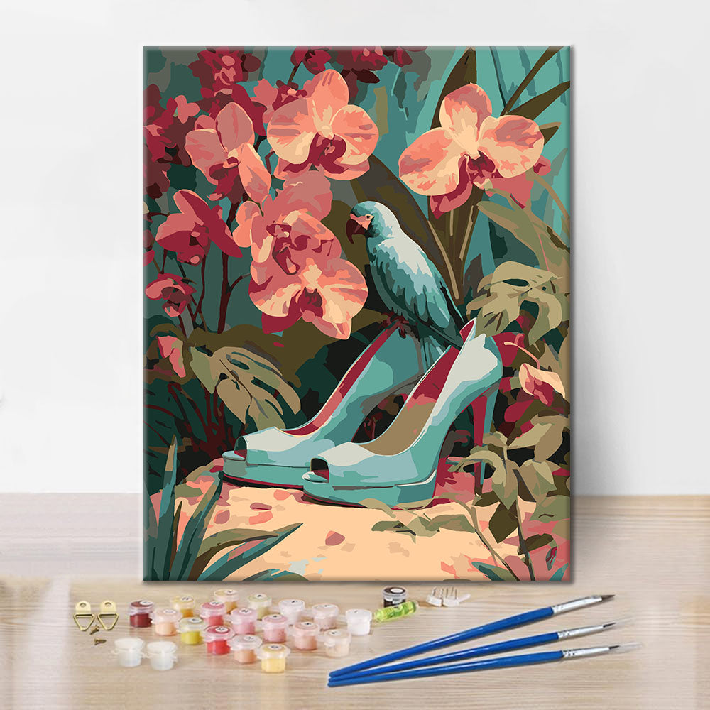 Les talons hauts bleus - Peinture par numéros