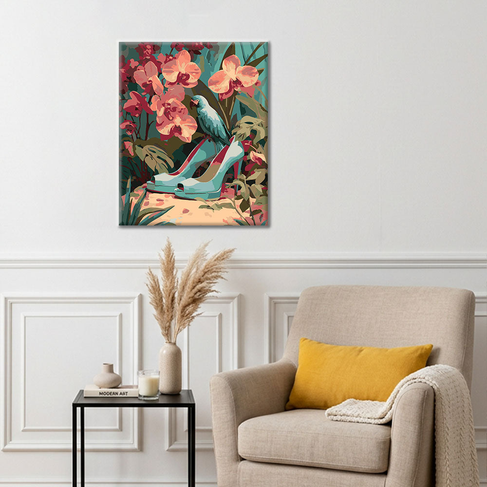 Les talons hauts bleus - Peinture par numéros