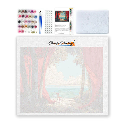 La mer derrière le rideau - Peinture par numéros