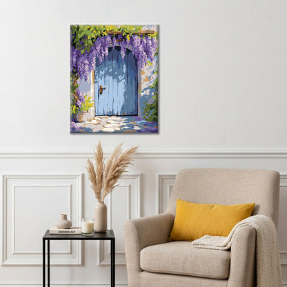 Porte-rideau glycine - Peinture par numéros
