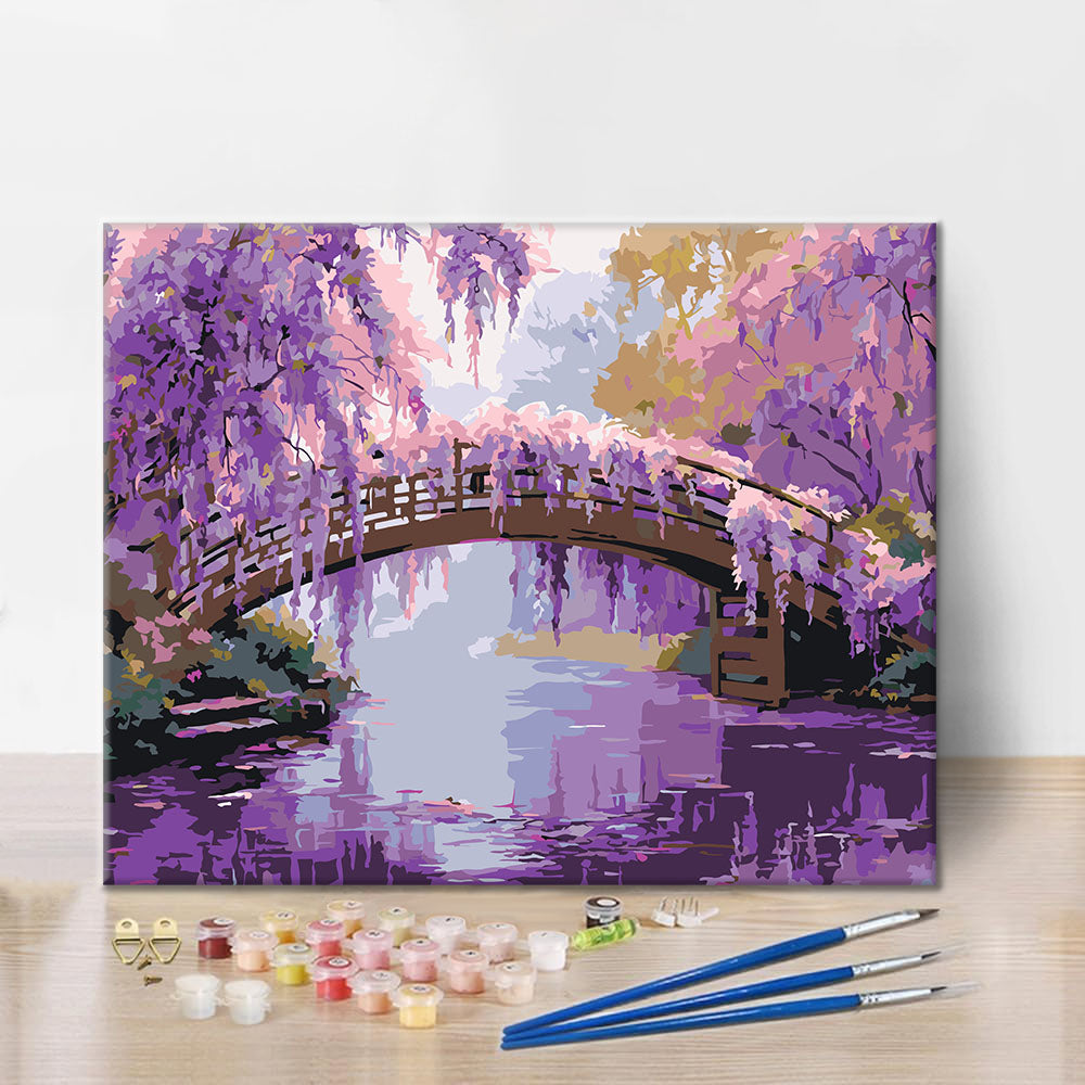Tranquillité de la glycine - Peinture par numéros