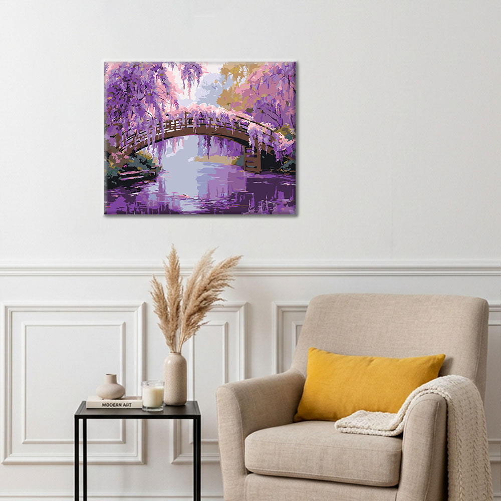Tranquillité de la glycine - Peinture par numéros