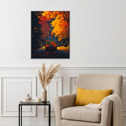 Promenade des feuilles d'automne - Peinture par numéros