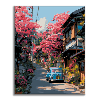 Voiture de Blossom Street - Peinture par numéros