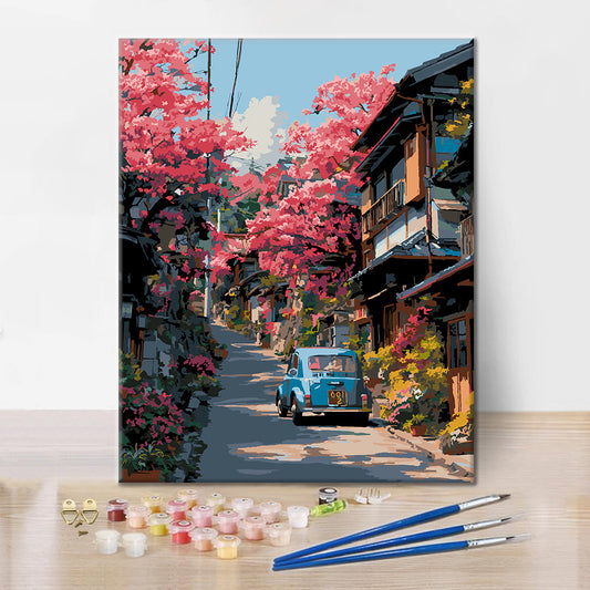 Voiture de Blossom Street - Peinture par numéros