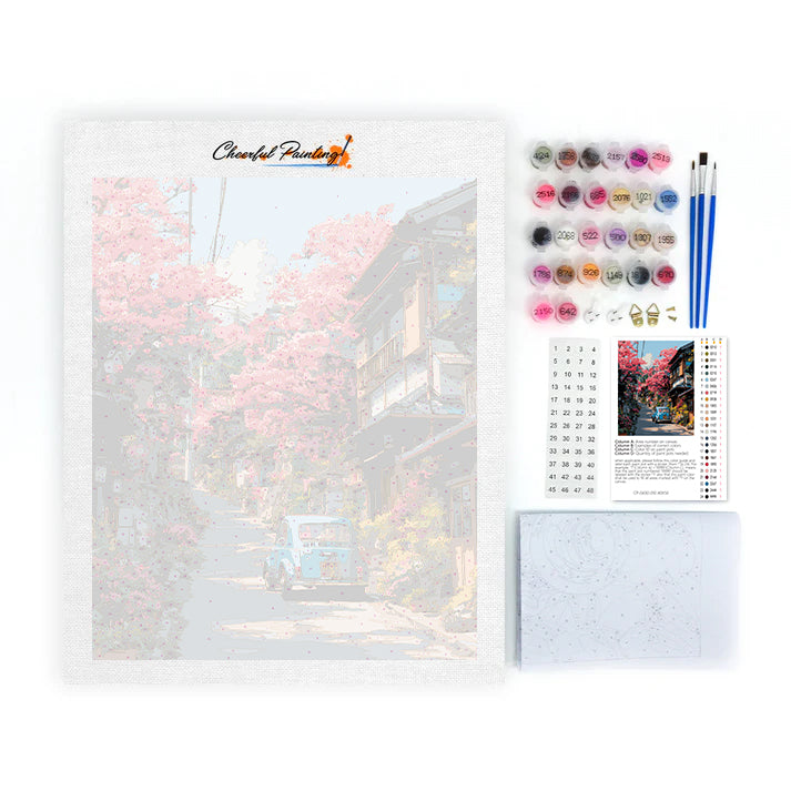 Voiture de Blossom Street - Peinture par numéros