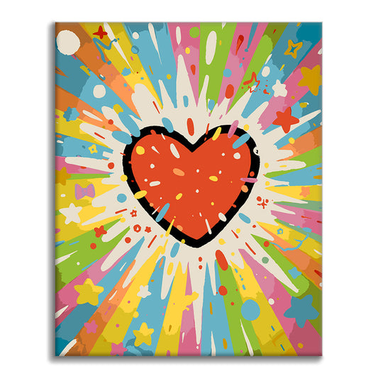 Explosion d'amour cosmique - Peinture par numéros
