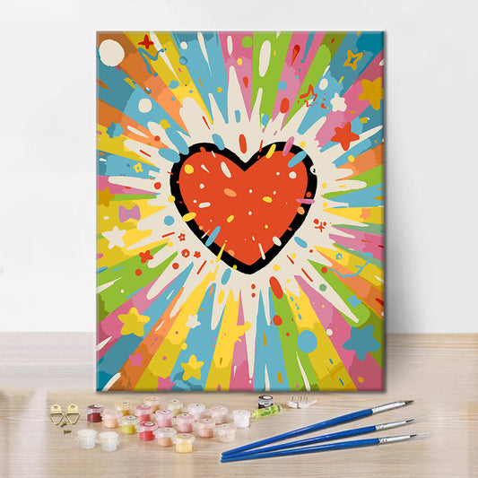 Explosion d'amour cosmique - Peinture par numéros