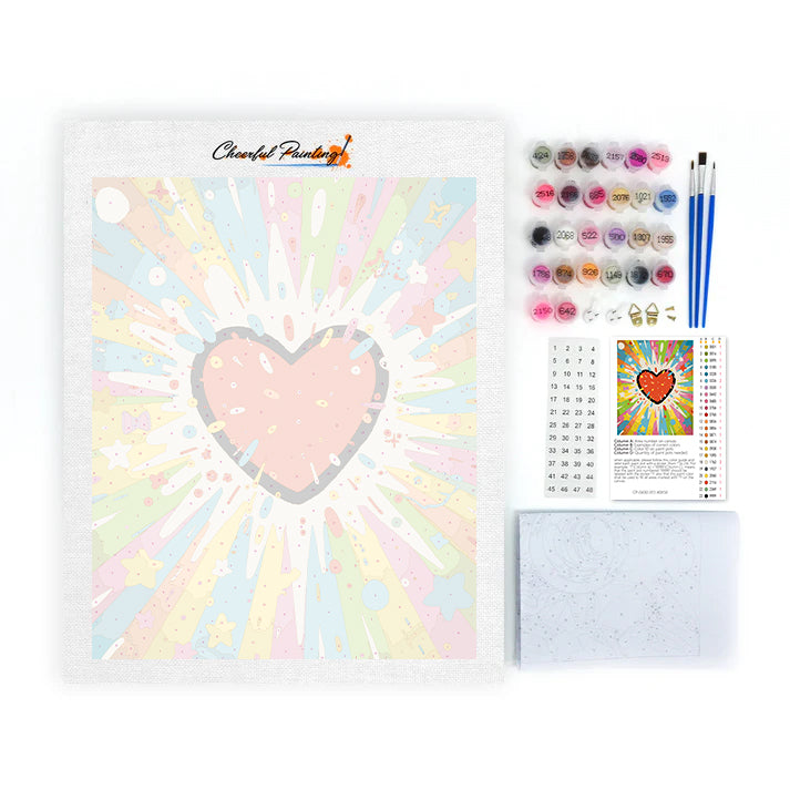 Explosion d'amour cosmique - Peinture par numéros