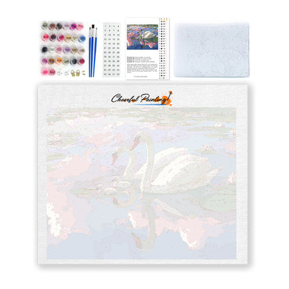 Cygnes de la lagune - Peinture par numéros