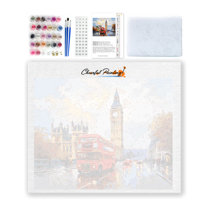 Circuit rouge de Londres - Peinture par numéros