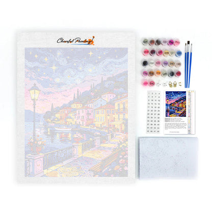 Rues colorées au clair de lune - Peinture par numéros