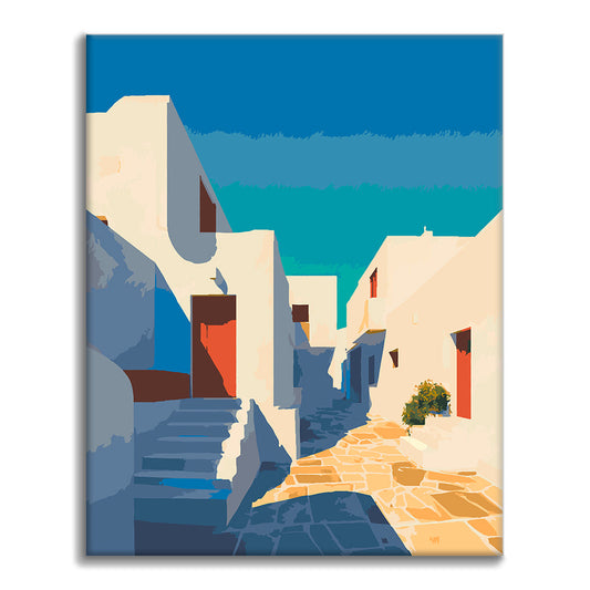 Allée d'un blanc immaculé - Peinture par numéros