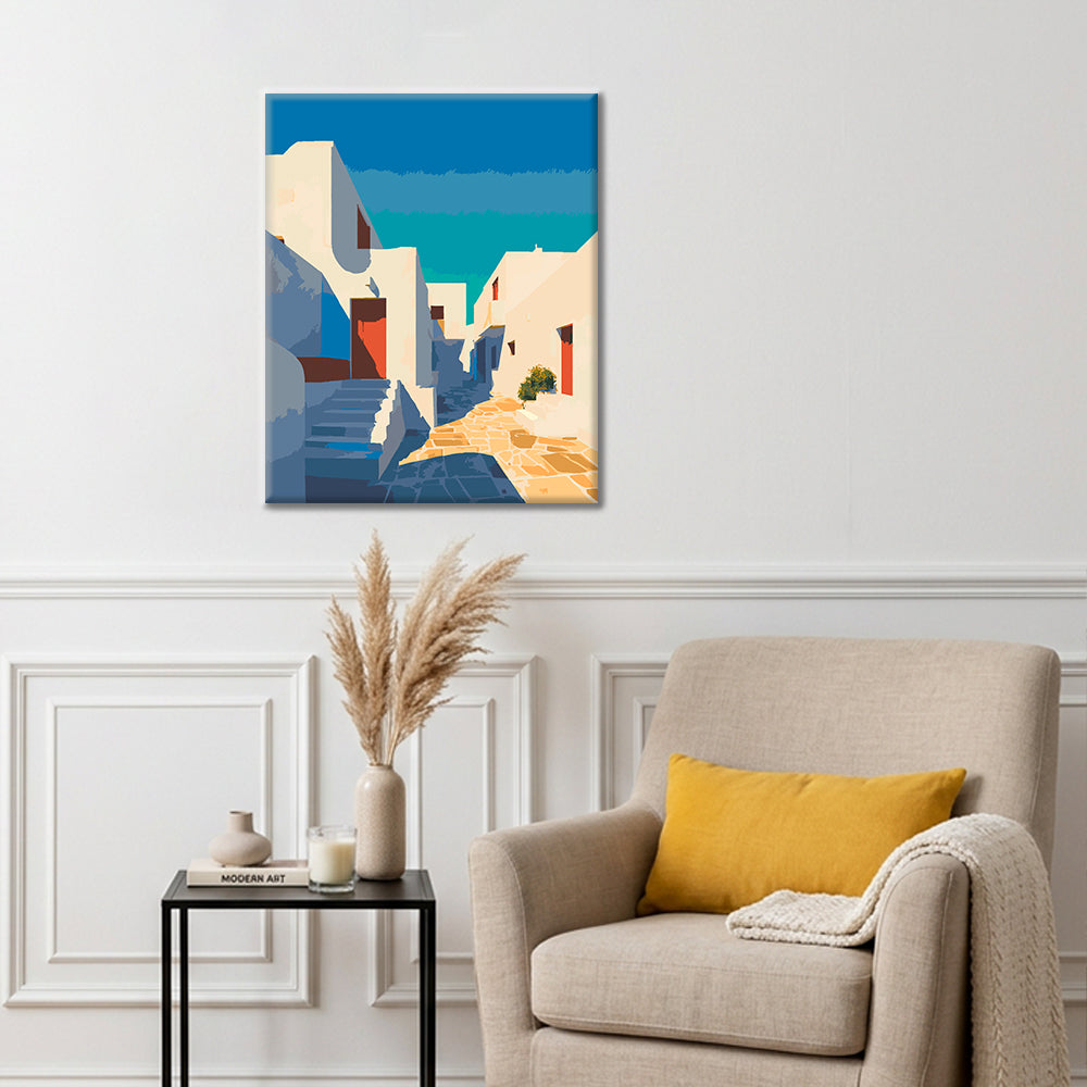 Allée d'un blanc immaculé - Peinture par numéros