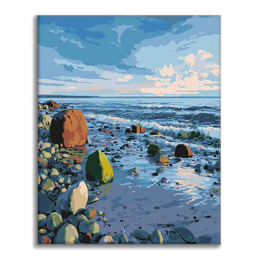 Côte rocheuse - Peinture par numéros