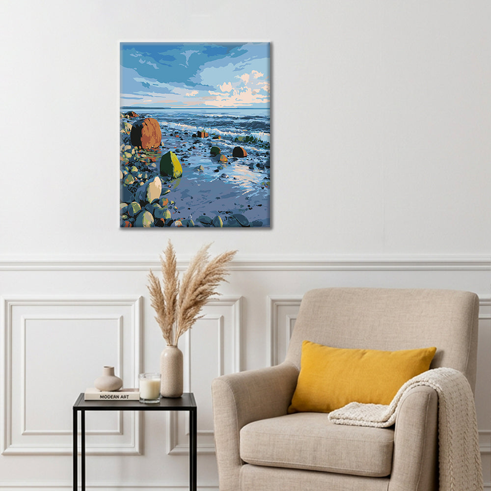 Côte rocheuse - Peinture par numéros