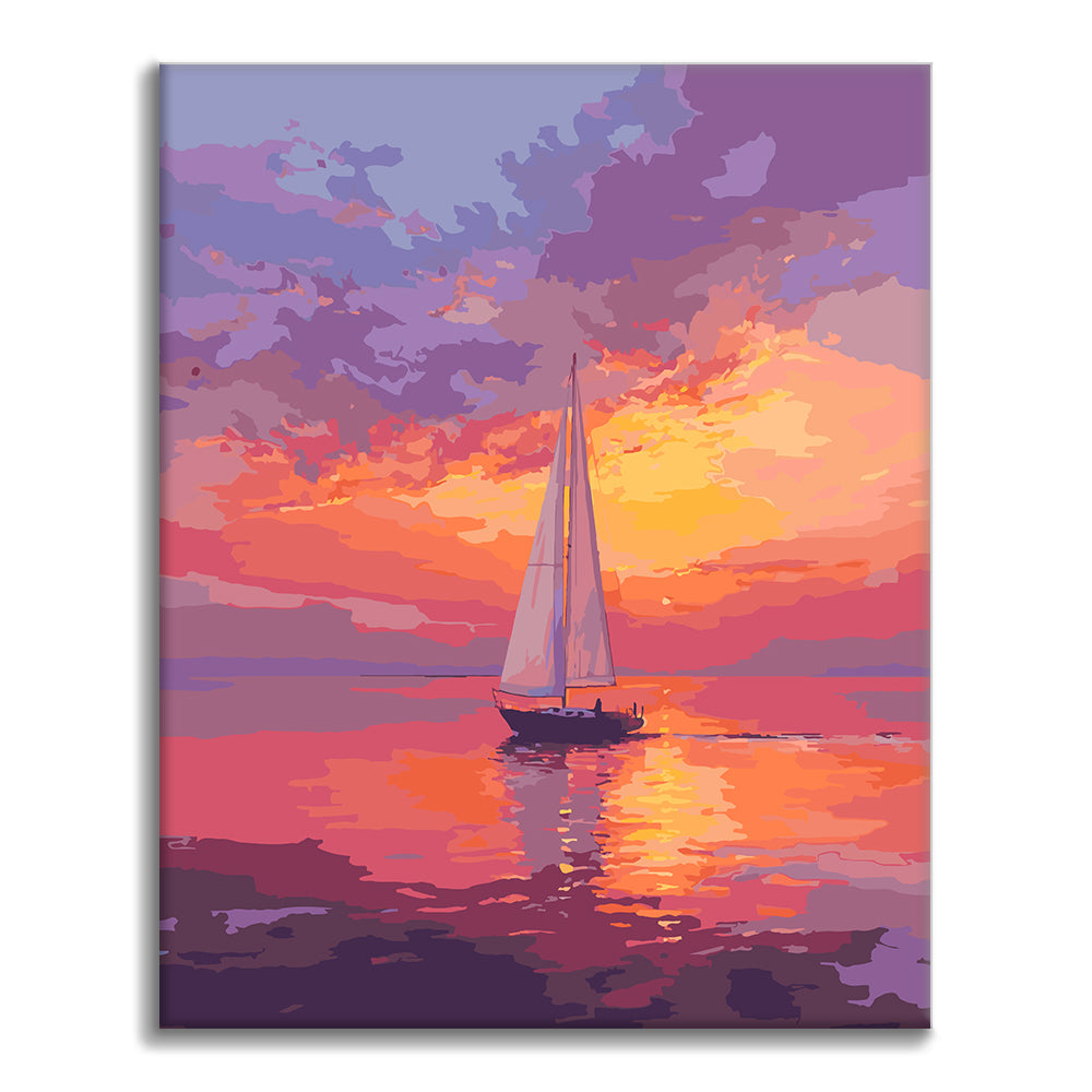 Voile et Soleil Lueur - Peinture par numéros