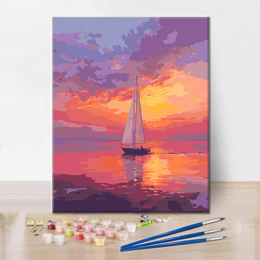 Voile et Soleil Lueur - Peinture par numéros