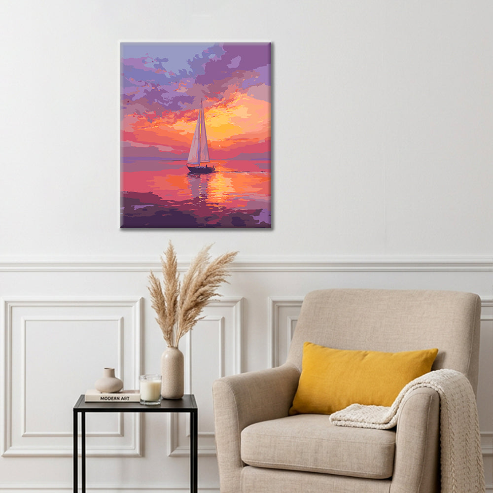 Voile et Soleil Lueur - Peinture par numéros