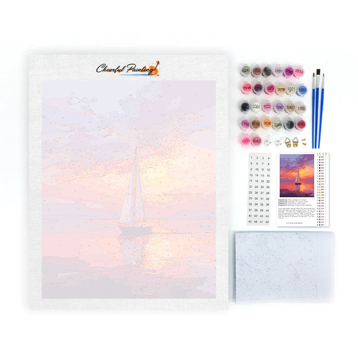 Voile et Soleil Lueur - Peinture par numéros