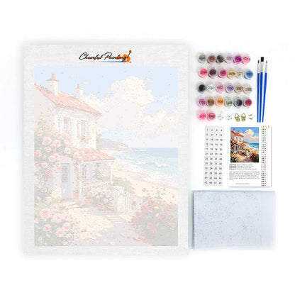 Seaside Rose Cottage - Peinture par numéros