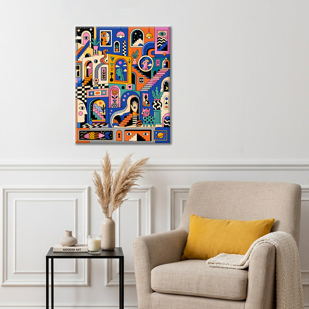 Paysage onirique surréaliste - Peinture par numéros