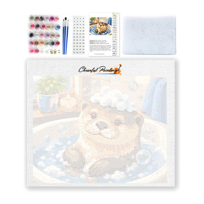 Loutre au bain – Peinture par numéros