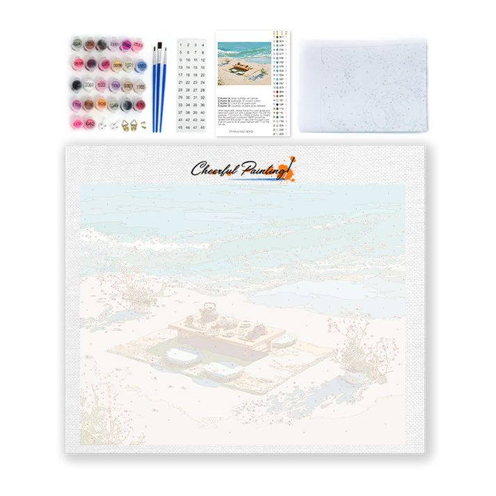 Thé au bord de la mer – Peinture par numéros