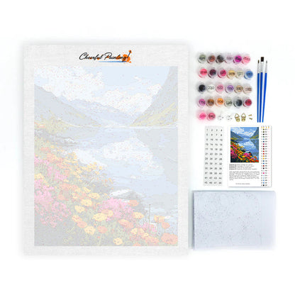 Lac fleuri – Peinture par numéros