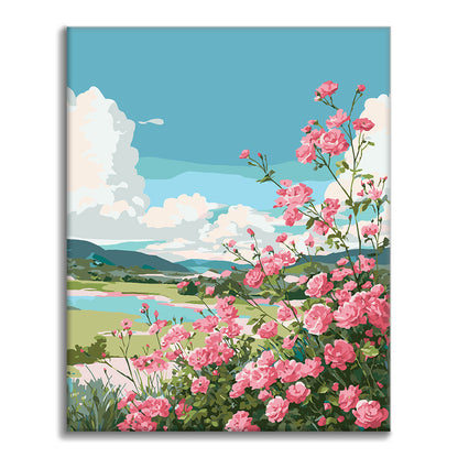 Panorama fleuri – Peinture par numéros