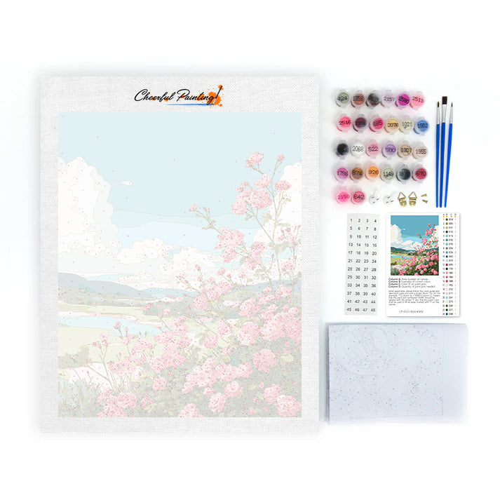Panorama fleuri – Peinture par numéros
