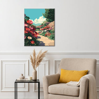 Chemin fleuri – Peinture par numéros