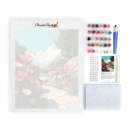 Chemin fleuri – Peinture par numéros