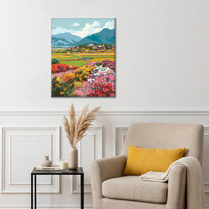 Vallée fleurie – Peinture par numéros