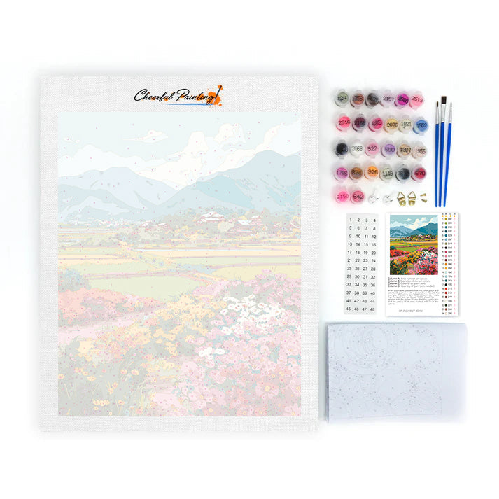Vallée fleurie – Peinture par numéros