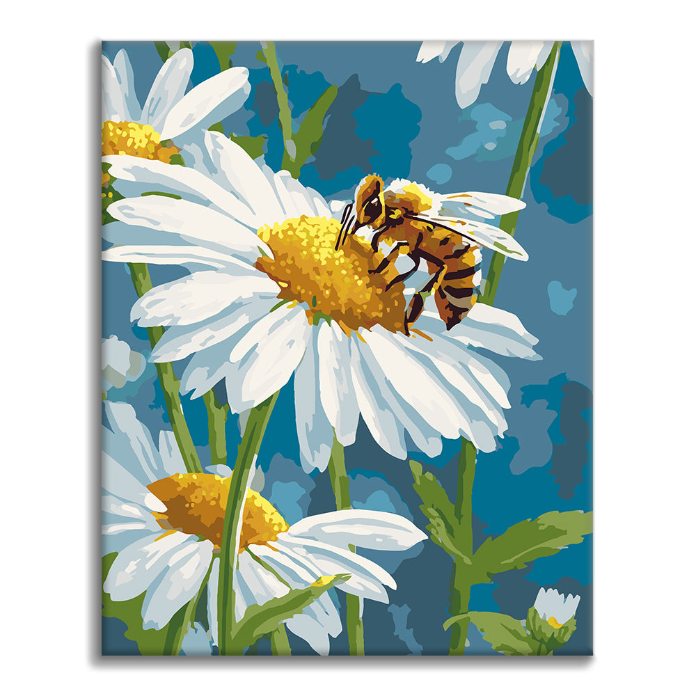Marguerites et abeilles – Peinture par numéros