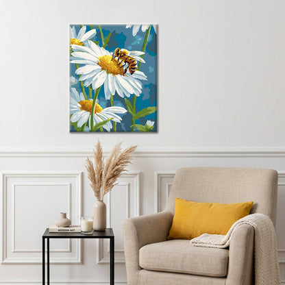 Marguerites et abeilles – Peinture par numéros