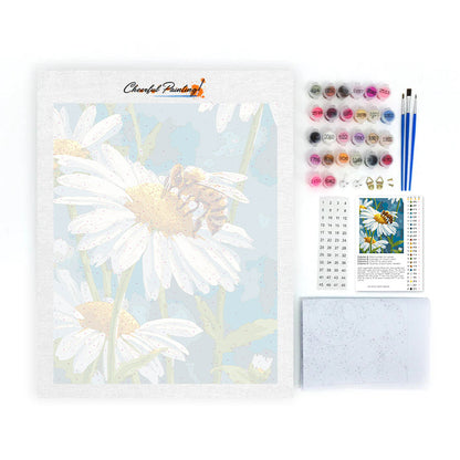 Marguerites et abeilles – Peinture par numéros