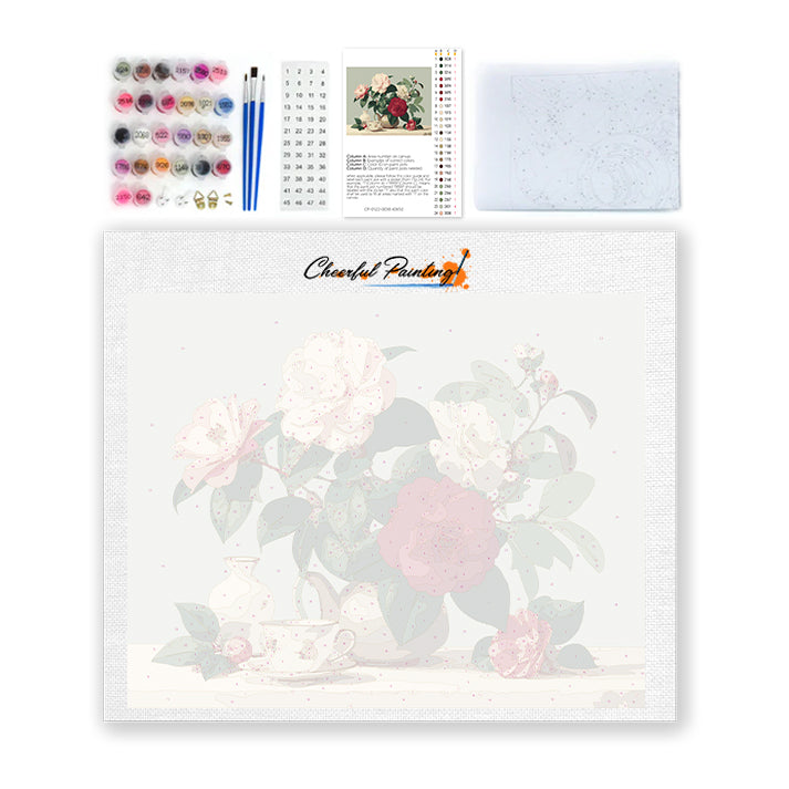 Camélias élégants – Peinture par numéros