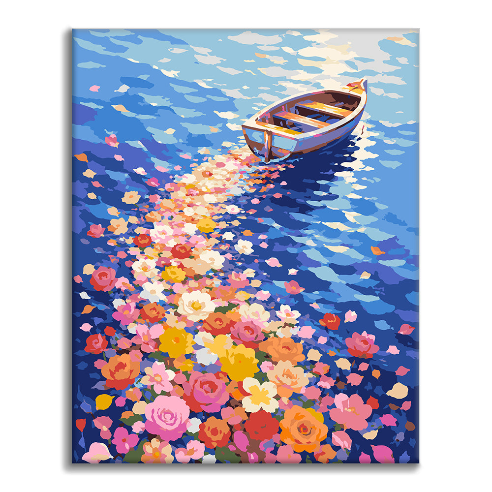 Voyage dans un champ de fleurs – Peinture par numéros