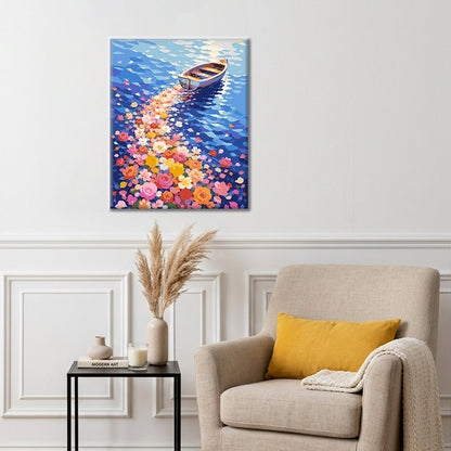 Voyage dans un champ de fleurs – Peinture par numéros