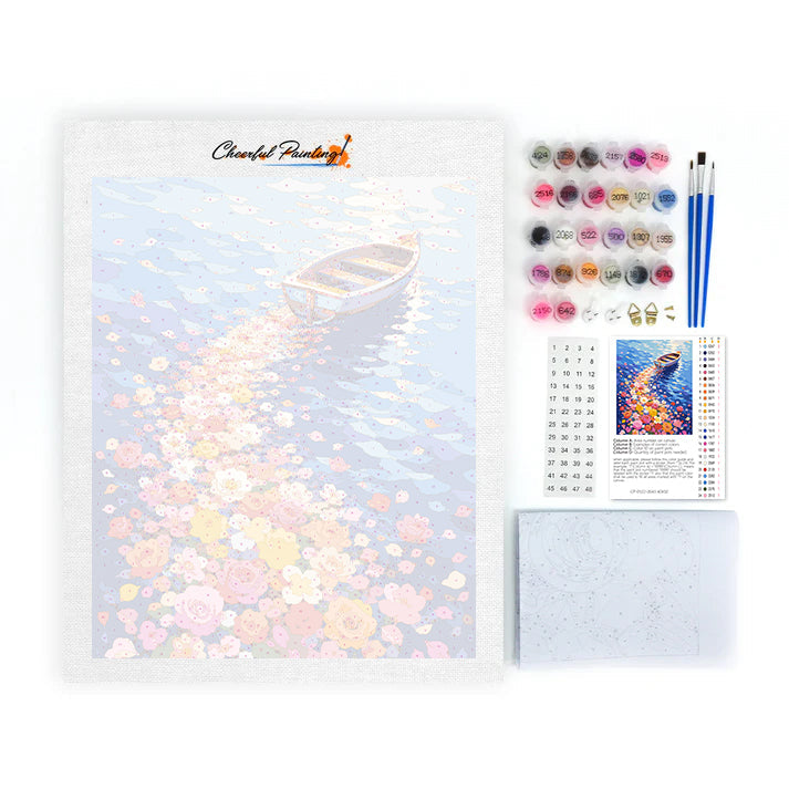 Voyage dans un champ de fleurs – Peinture par numéros