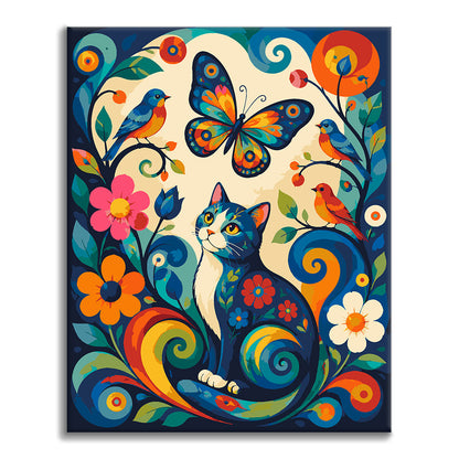 Chat du jardin – Peinture par numéros